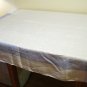 Antique linen tablecloth jacquard weave classic blue frame hc2376