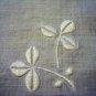 Ayrshire whitework embroidered pillow cover or tablecloth shamrocks antique hc2394