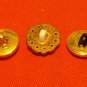 Buttons odd lot 3 small elegant buttons with shanks for crafts jewelry vintage hc2404