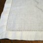 Antique jacquard linen hand towel white threadwork details hem hc2439