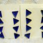 Apothecary blue triangle buttons studs pinch pin backs plastic  sewing crafts jewelry hc2441