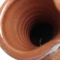 Red terra cotta clay primitive painted vase or wine ewer vintage hc2092