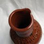 Red terra cotta clay primitive painted vase or wine ewer vintage hc2092