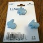 Figural rabbits ducks pigs 3 buttons each on cards plastic sewing crafts hc2446