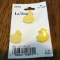 Figural rabbits ducks pigs 3 buttons each on cards plastic sewing crafts hc2446