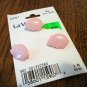 Figural rabbits ducks pigs 3 buttons each on cards plastic sewing crafts hc2446