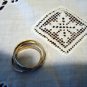 Antique linen and lace tablecloth filet lace open cut work hc2450