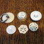 6 Plastic buttons mixed collectors lot sewing crafts vintage hc2453