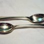 2 Demitasse coffee spoons silverplate fiddlebacks antique hc2460
