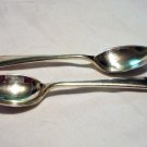 2 Demitasse coffee spoons silverplate fiddlebacks antique hc2460
