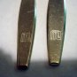 2 Oneida luncheon forks silverplate mid century modern monogrammed hc2463