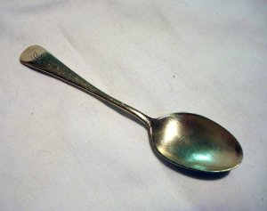 Birks Regency Plate coffee spoon monogram C antique hc2473