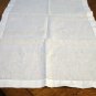 Plain white linen hand or face towel threadwork hem beveled corners antique hc2489