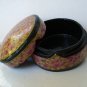 Paper mache box handpainted made in India rose gold black hc2496