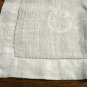 Antique jacquard linen hand towel white threadwork details hem hc2439