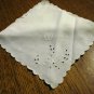 3 Antique odd linen napkins monogram W scalloped edges whitework eyelets embroidery butterfly hc2500