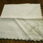3 Antique odd linen napkins monogram W scalloped edges whitework eyelets embroidery butterfly hc2500