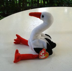 Stilts the stork bird Ty Beanie Baby toy retired mint hc2516