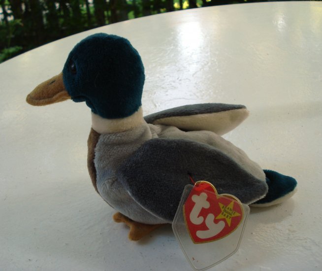 Jake the drake mallard duck Ty Beanie Baby toy retired