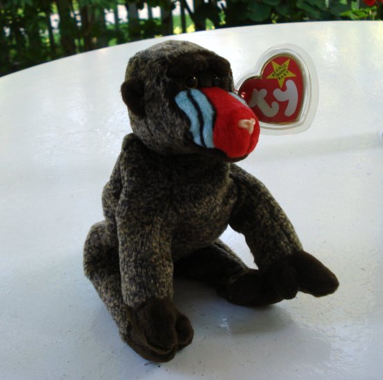 cheeks the baboon beanie baby