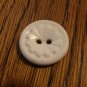 12 White plastic dress buttons 2 hole flower centers vintage for sewing crafts hc2530