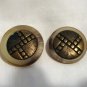 2 Bone and brass Art Deco buttons shank backs vintage for sewing crafts jewelry hc2533