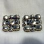 2 Aurora Borealis prong set buttons shank backs vintage for sewing crafts jewelry hc2538