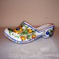 Deruta Italy handpainted ceramic clog or wooden shoe faience as new hc2559