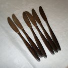 6 WMF stainless dinner knives Frostfire pattern excellent vintage hc2576