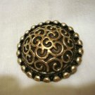 8 Pewter tone repousse metal buttons self shank backs hc2585