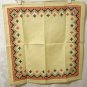 Embroidered Aida cloth Scandinavian cross stitch orange brown threadwork hem hc2615