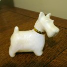 Avon Westie or Scottie dog perfume bottle white used hc2623