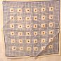 4 Irish linen dinner napkins window pane check with flowers unused hc2648