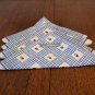 4 Irish linen dinner napkins window pane check with flowers unused hc2648
