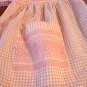Tangerine embroidered gingham check apron hostess style perfect vintage hc2649