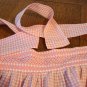 Tangerine embroidered gingham check apron hostess style perfect vintage hc2649