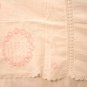 Antique embroidered dresser scarf crocheted lace edge hc2650