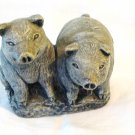 2 Pigs Mt. St. Helens volcanic ash figurine pre-owned hc2681