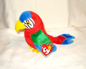Jabber the parrot 1997 Ty Beanie Baby toy retired mint hc2699