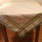 Classic vintage linen tablecloth striped border cutter vintage hc2711