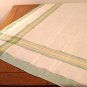 Classic vintage linen tablecloth striped border cutter vintage hc2711