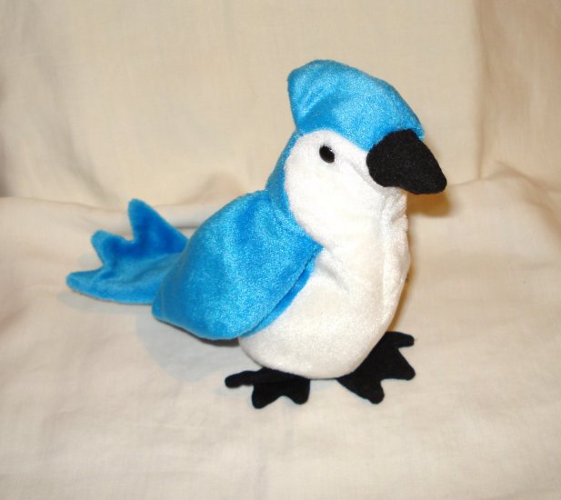 Rocket the blue jay bird 1997 Ty Beanie Baby toy retired 