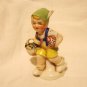 Tirol boy in lederhosen flower basket German porcelain figurine near antique hc2749