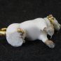 Antique miniature dog figurine like RCA Nipper china with gold hc2770