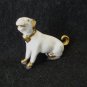 Antique miniature dog figurine like RCA Nipper china with gold hc2770
