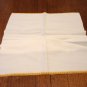 Antique white cotton towel crocheted lace hems mid size excellent hc2810