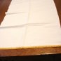 Antique white cotton towel crocheted lace hems mid size excellent hc2810