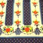 Pair coordinated cotton tea kitchen towels utensils stripes red blue vintage hc2826