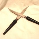 Burns cutlery 2 steak knives stainless black marbled Bakelite handles excellent vintage hc2879 Burns cutlery 2 steak knives stainless black marbled Bakelite handles excellent vintage hc2879