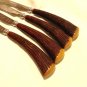 Marvo Live Edge Steakmates 4 steak knives stainless Bakelite faux stag handles vintage hc2880